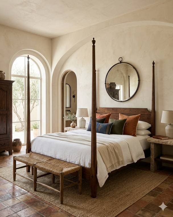 Mediterranean style bedroom design study