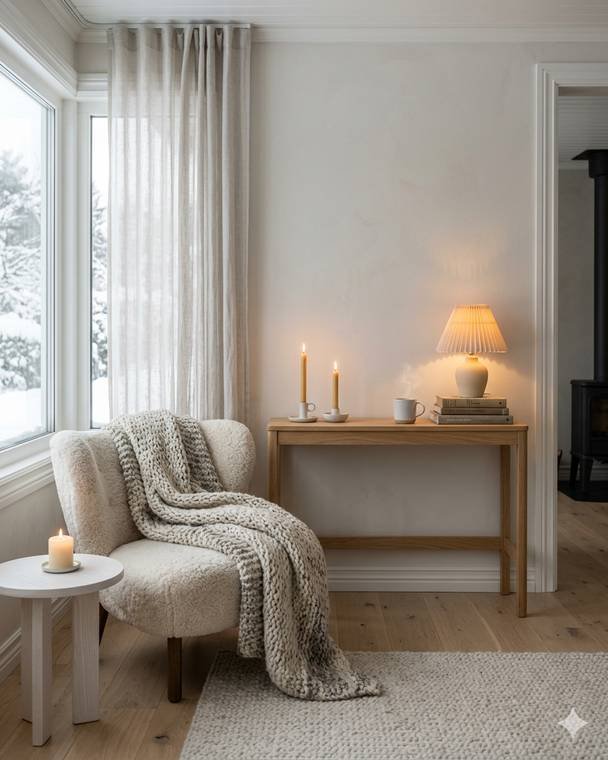 Scandinavian style living room design study