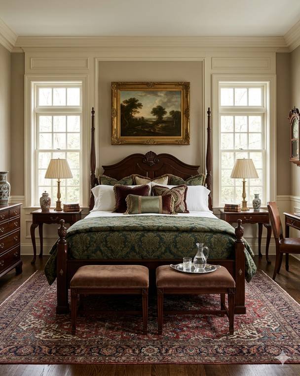 Traditional style bedroom design study