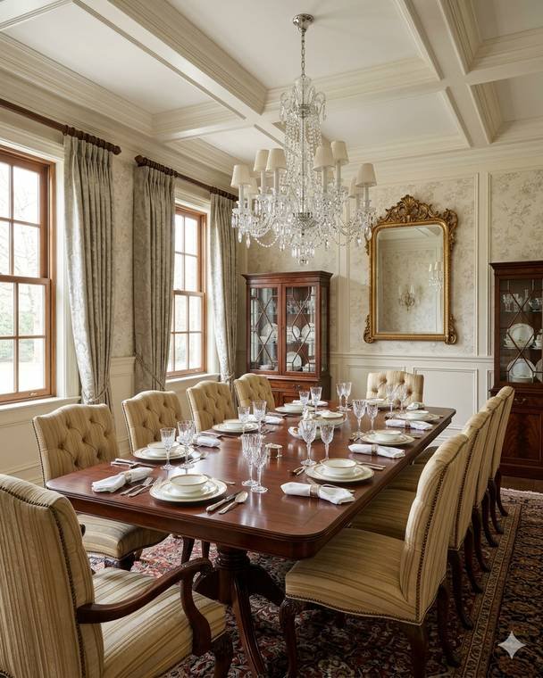 Traditional style dining room design study